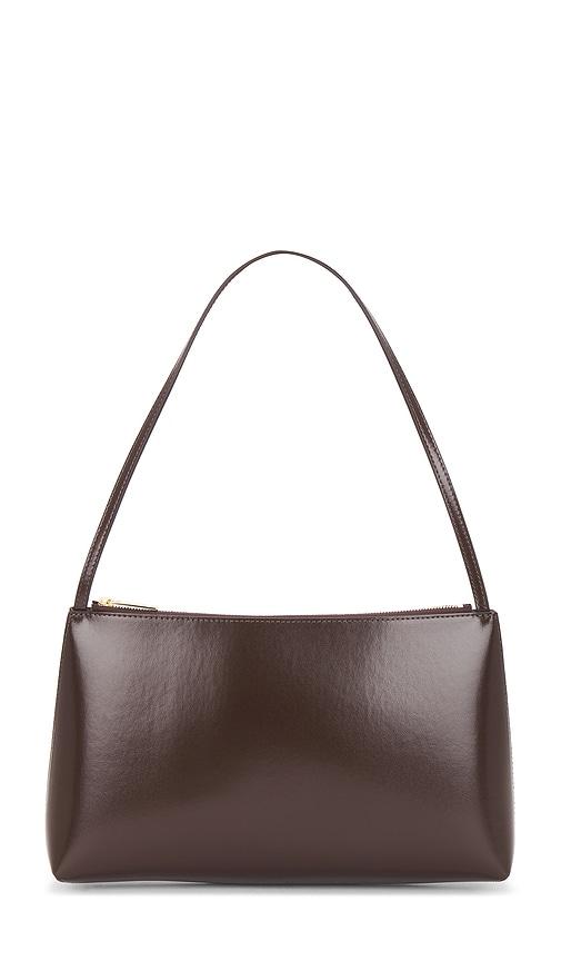 mansur gavriel large gaia shoulder bag in brown.