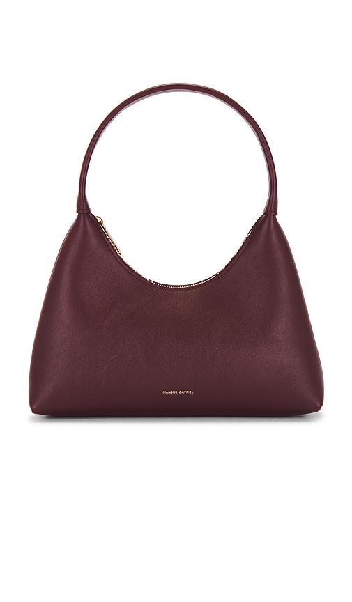mansur gavriel mini candy bag in burgundy.