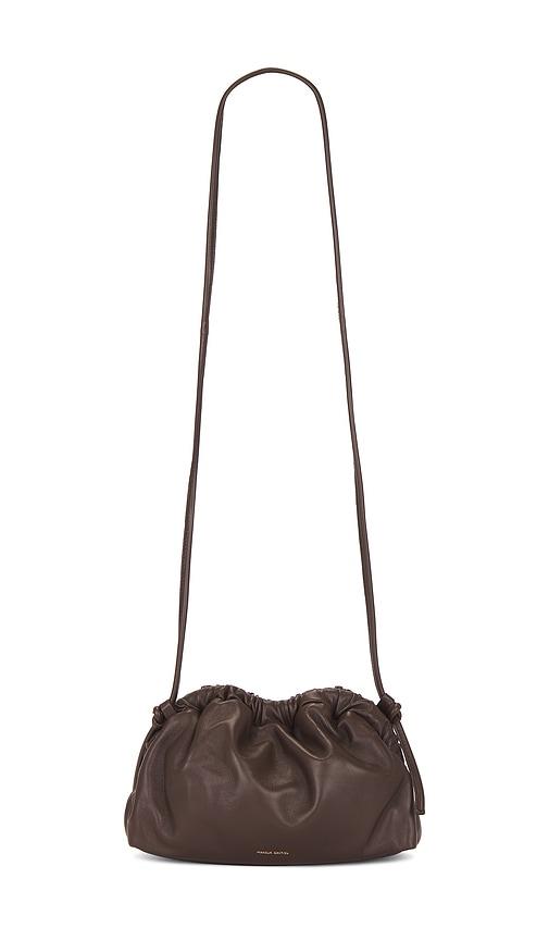 mansur gavriel mini cloud clutch in chocolate.