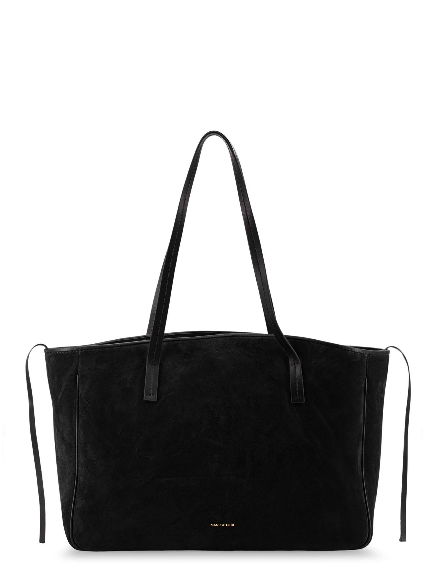 manu atelier xl du jour suede shoulder bag