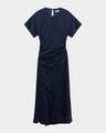 marabella draped short-sleeve midi dress