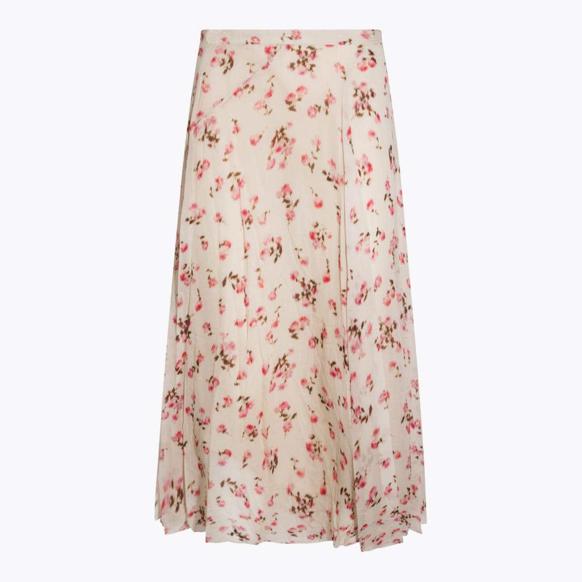 marant étoile beige viscose long skirt