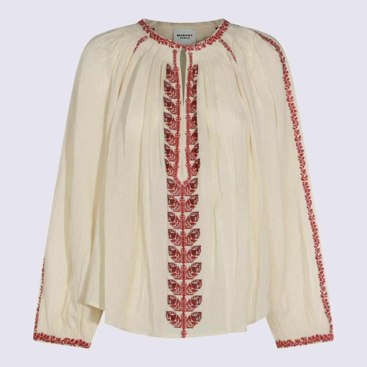 marant étoile beige viscose top