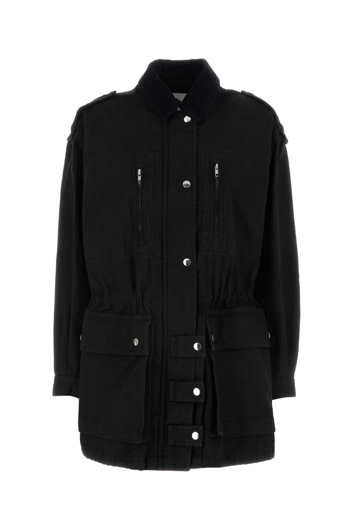 marant étoile black cotton joanna jacket