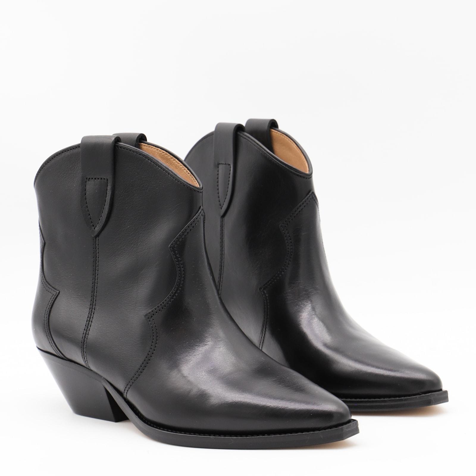 marant étoile black leather boots