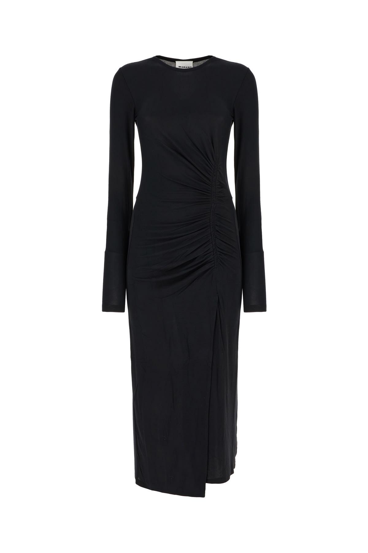 marant étoile black stretch modal dress