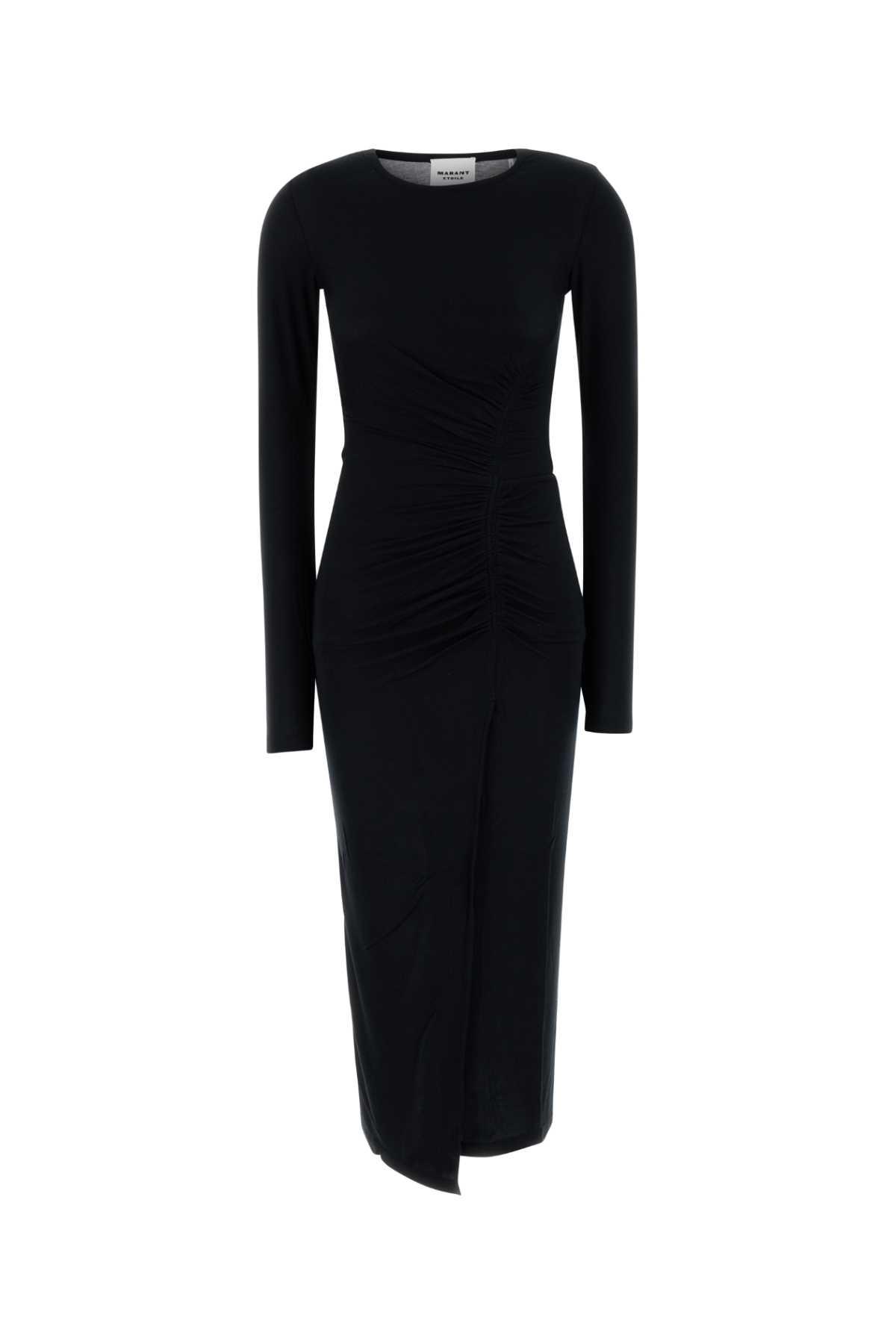 marant étoile black stretch modal jelina dress
