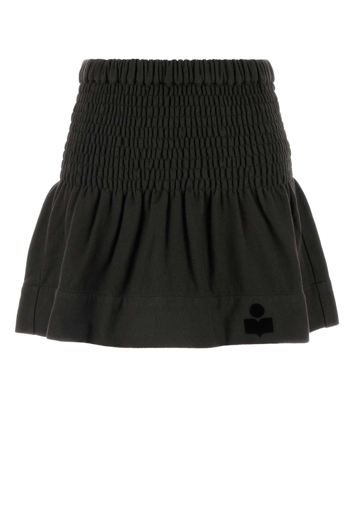 marant étoile charcoal cotton pacifica mini skirt