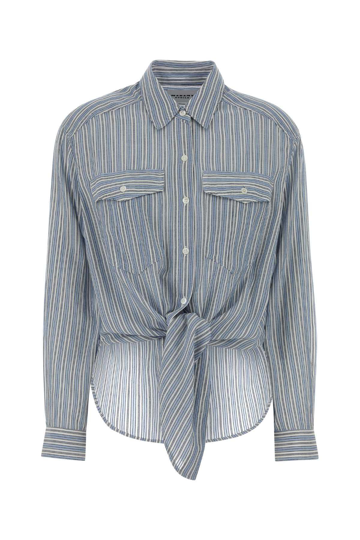 marant étoile embroidered cotton nath shirt
