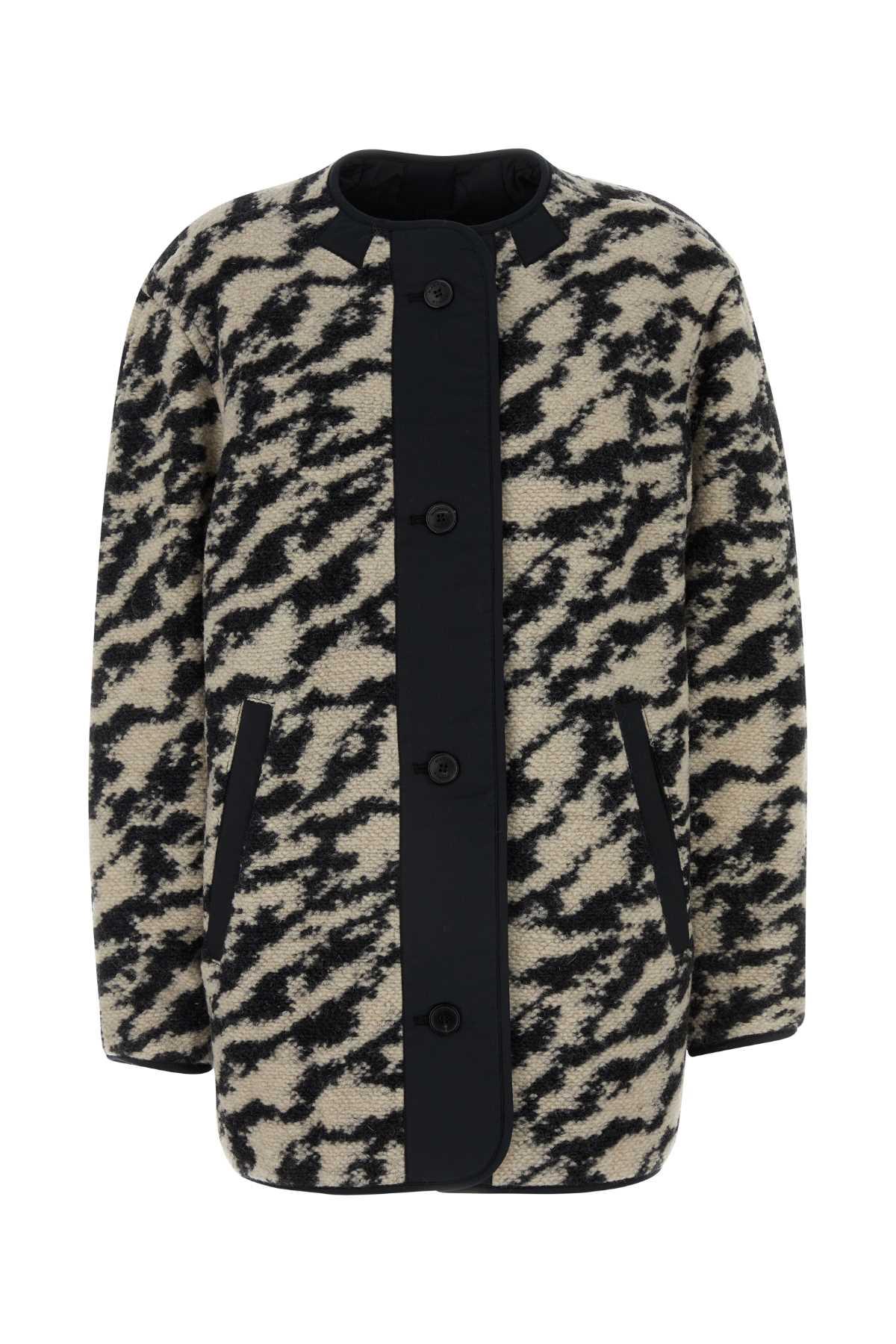 marant étoile embroidered wool blend fermelia reversible jacket