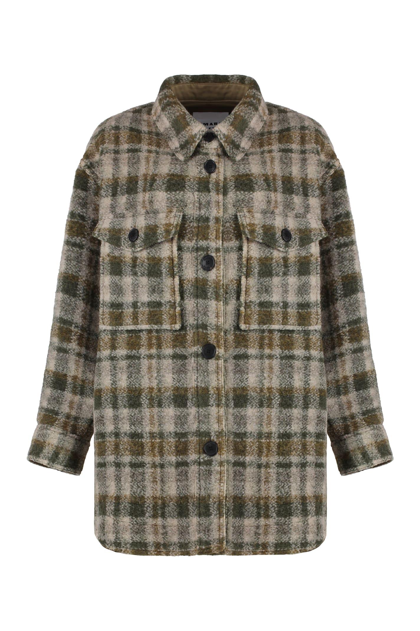 marant étoile harveli wool overshirt