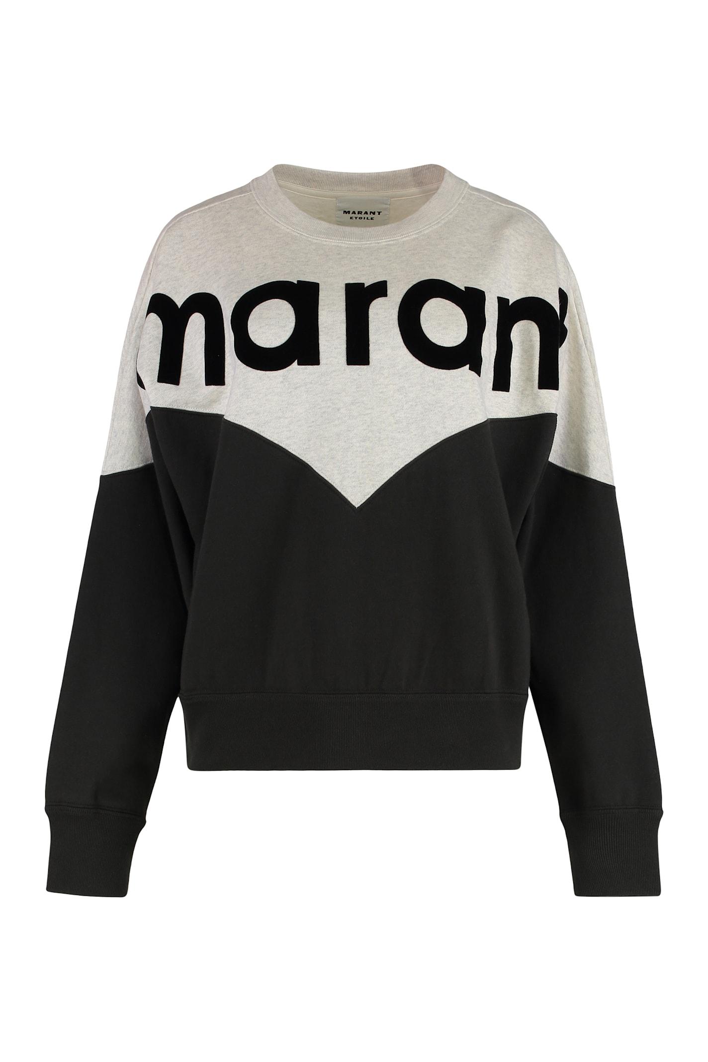 marant étoile houston cotton blend crew-neck sweatshirt