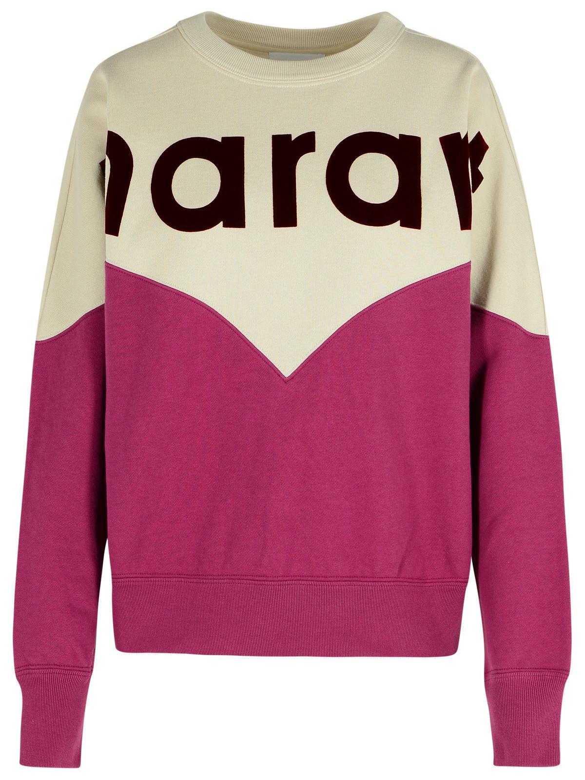 marant étoile houston sweatshirt in a grape-and-eye cotton blend