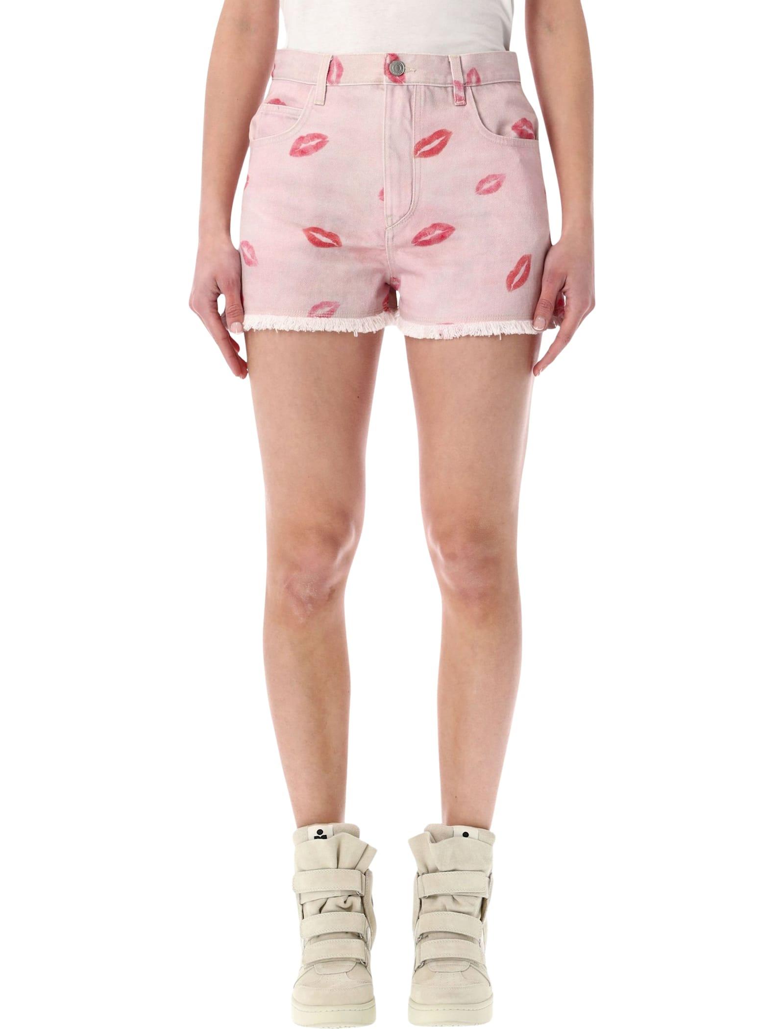 marant étoile isabel marant lesia the kiss denim shorts