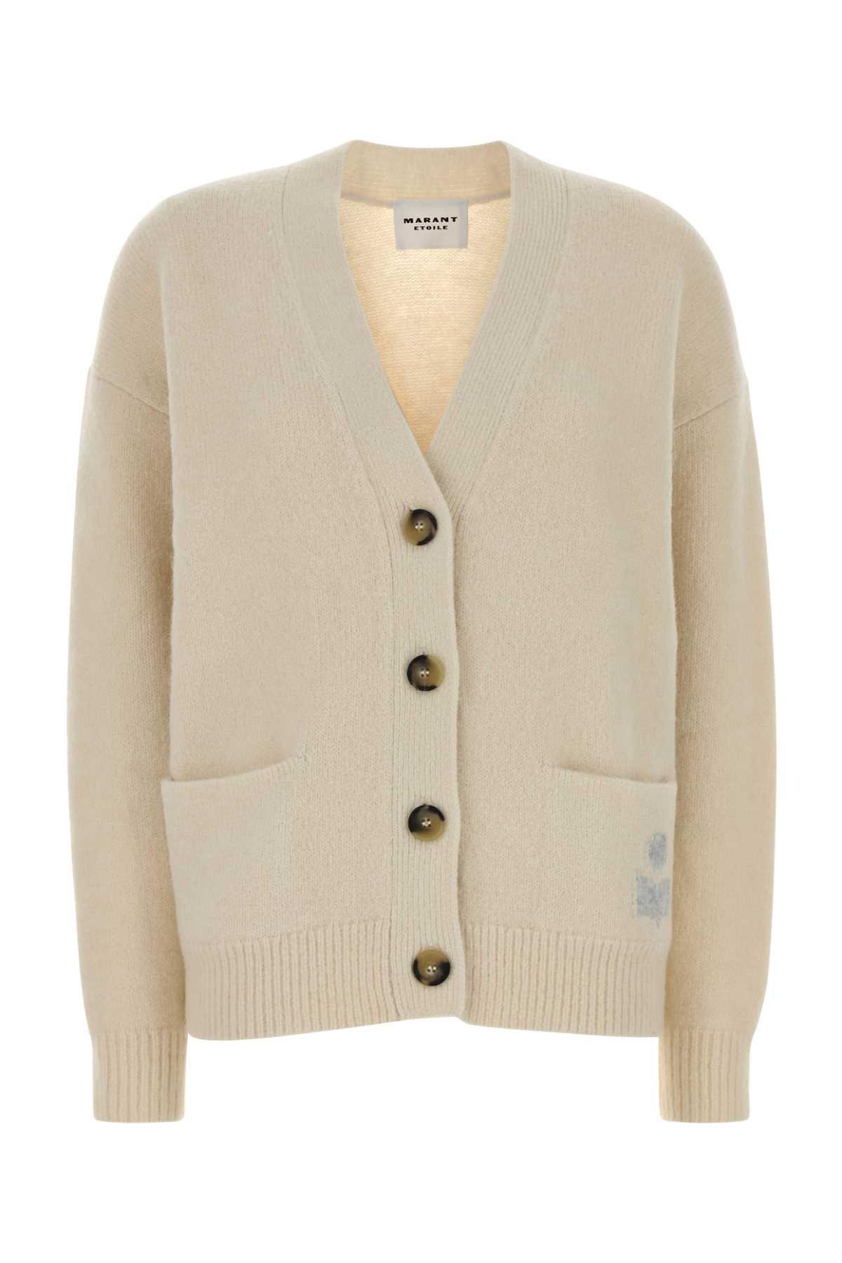 marant étoile ivory alpaca blend eborah cardigan