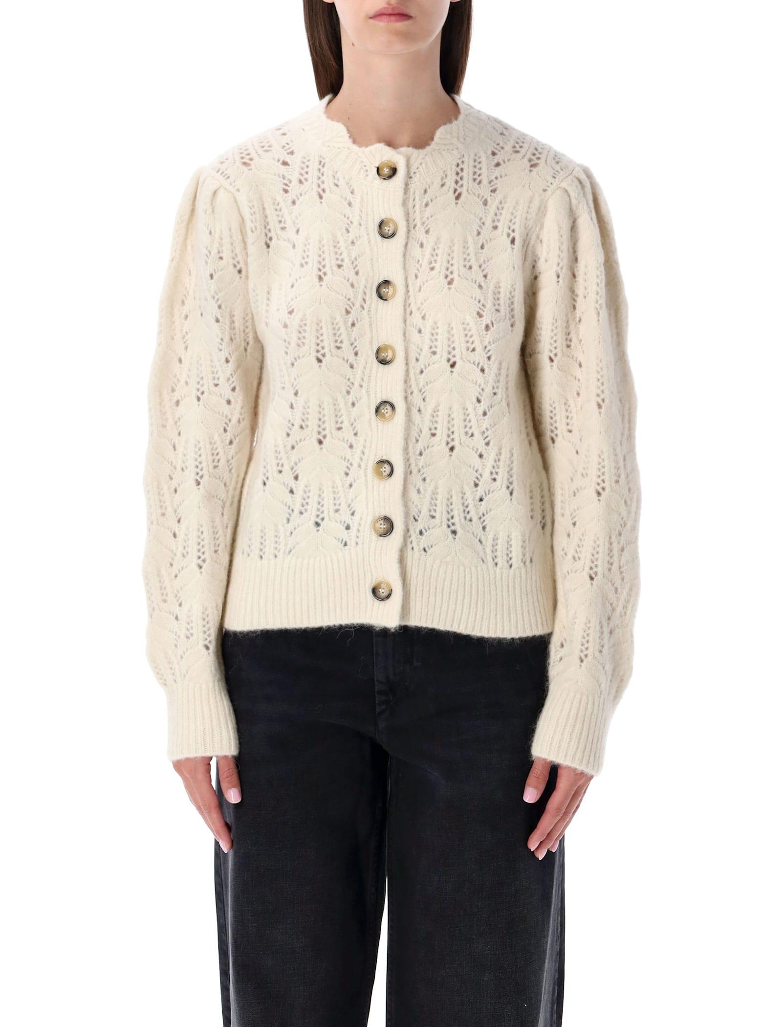 marant étoile ivory lace knit cardigan marant étoile