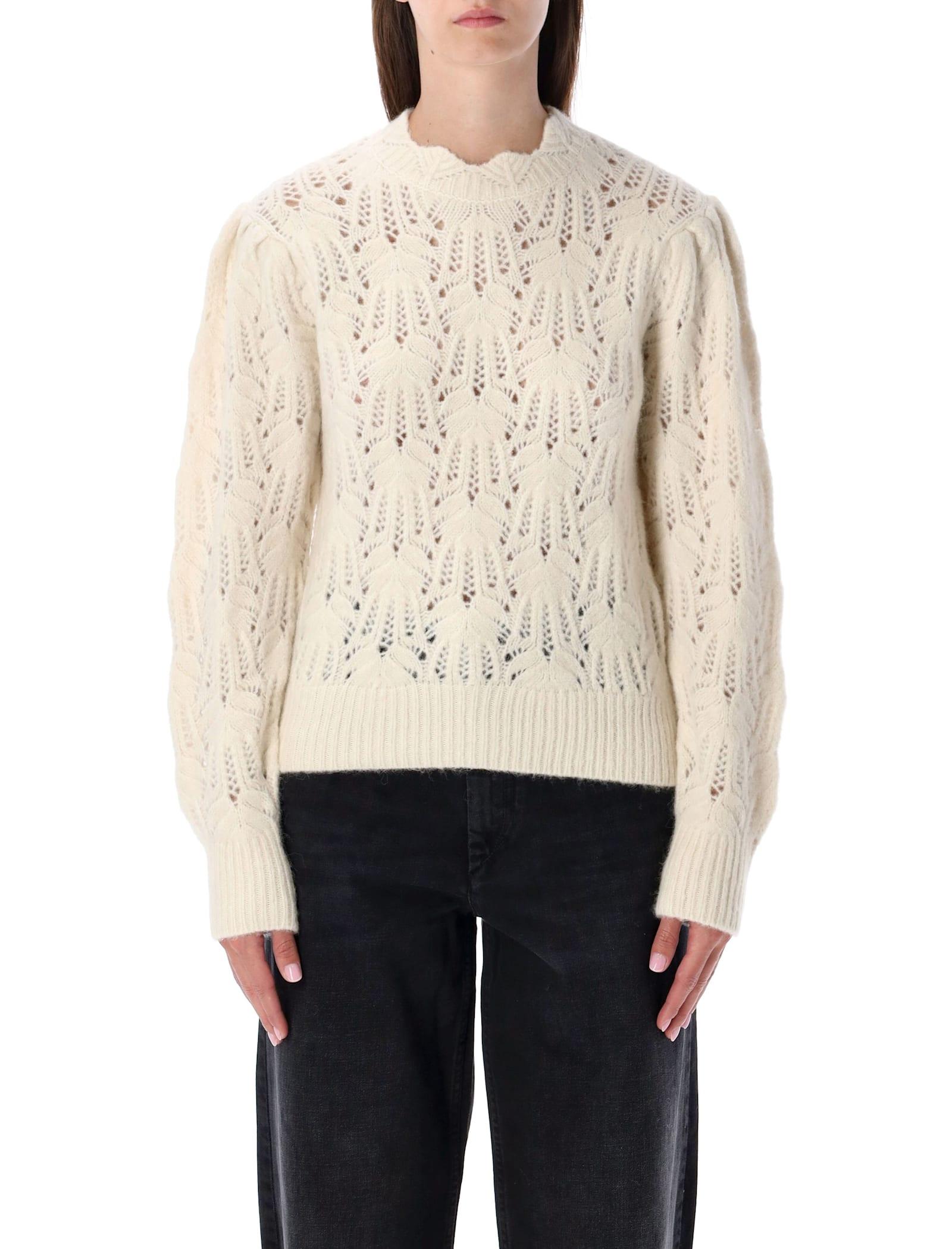marant étoile ivory lace knit sweater marant étoile