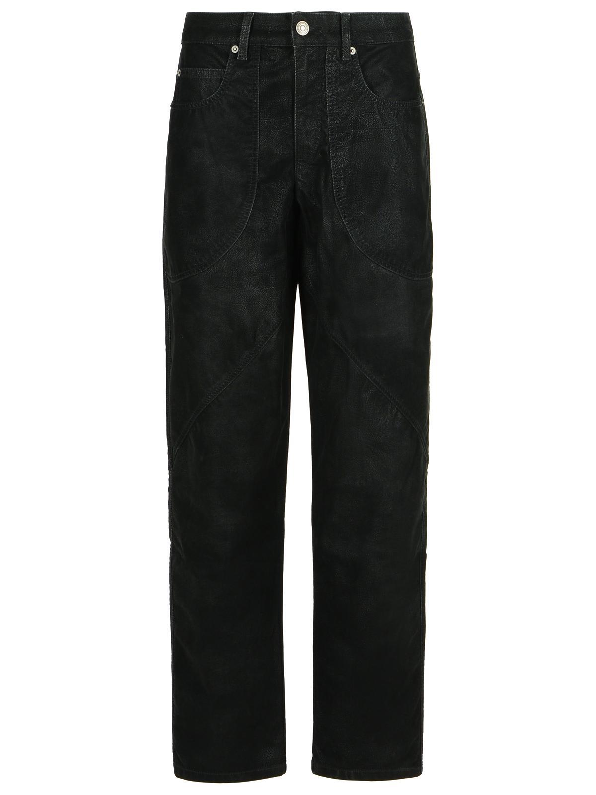 marant étoile kelvina black faux leather pants