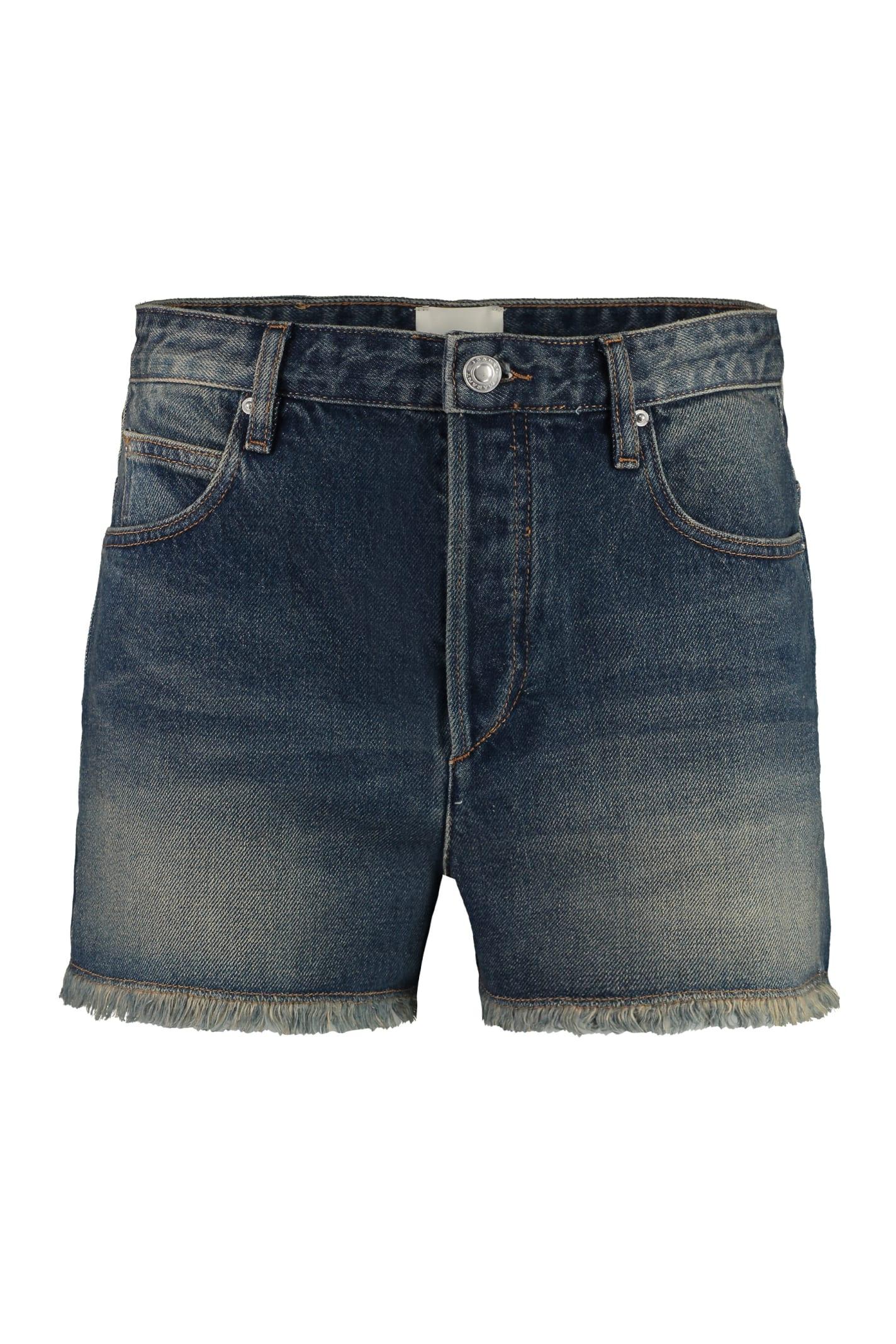 marant étoile lesia denim shorts