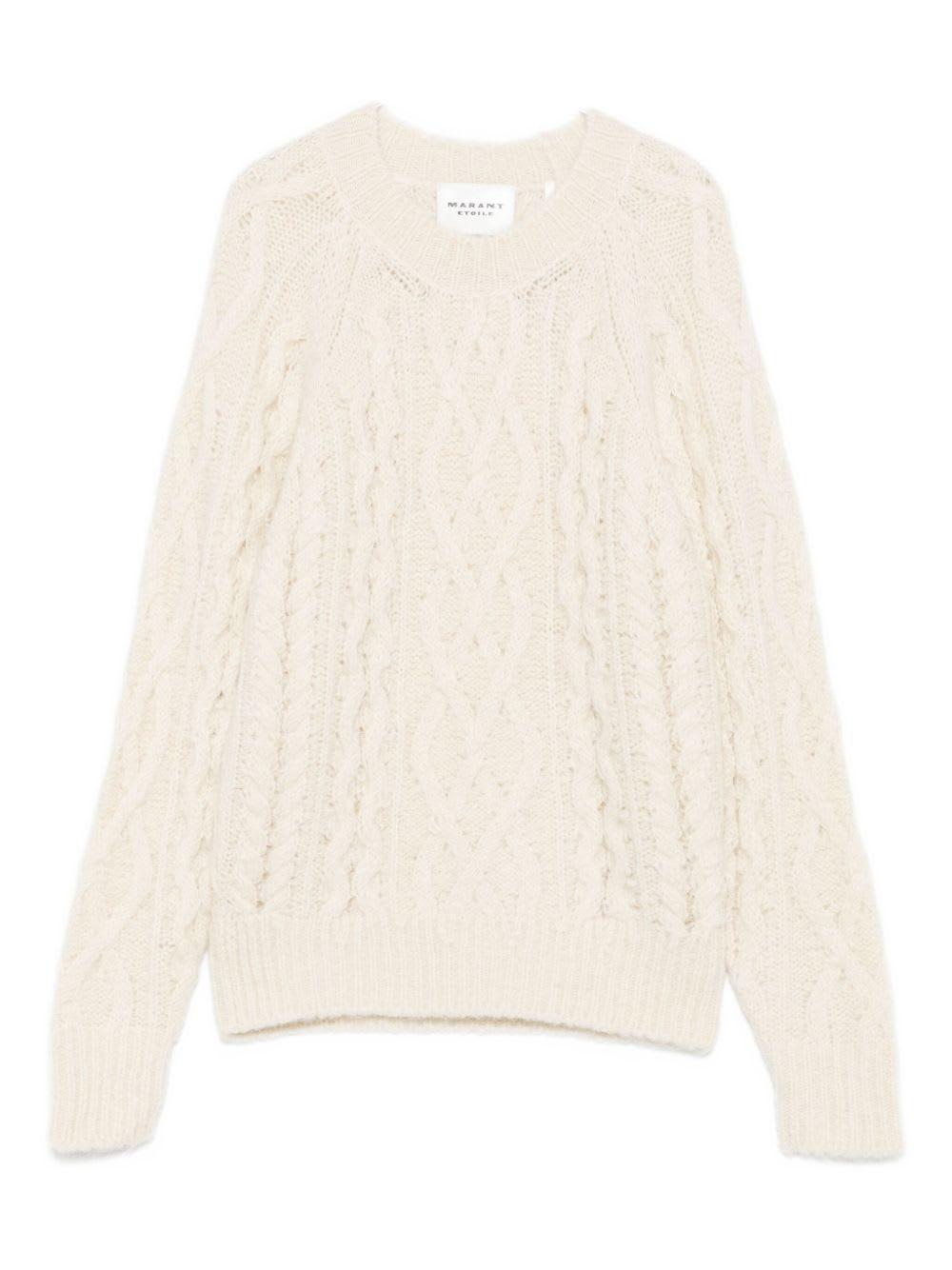 marant étoile marant etoile cream-colored long-sleeved sweater