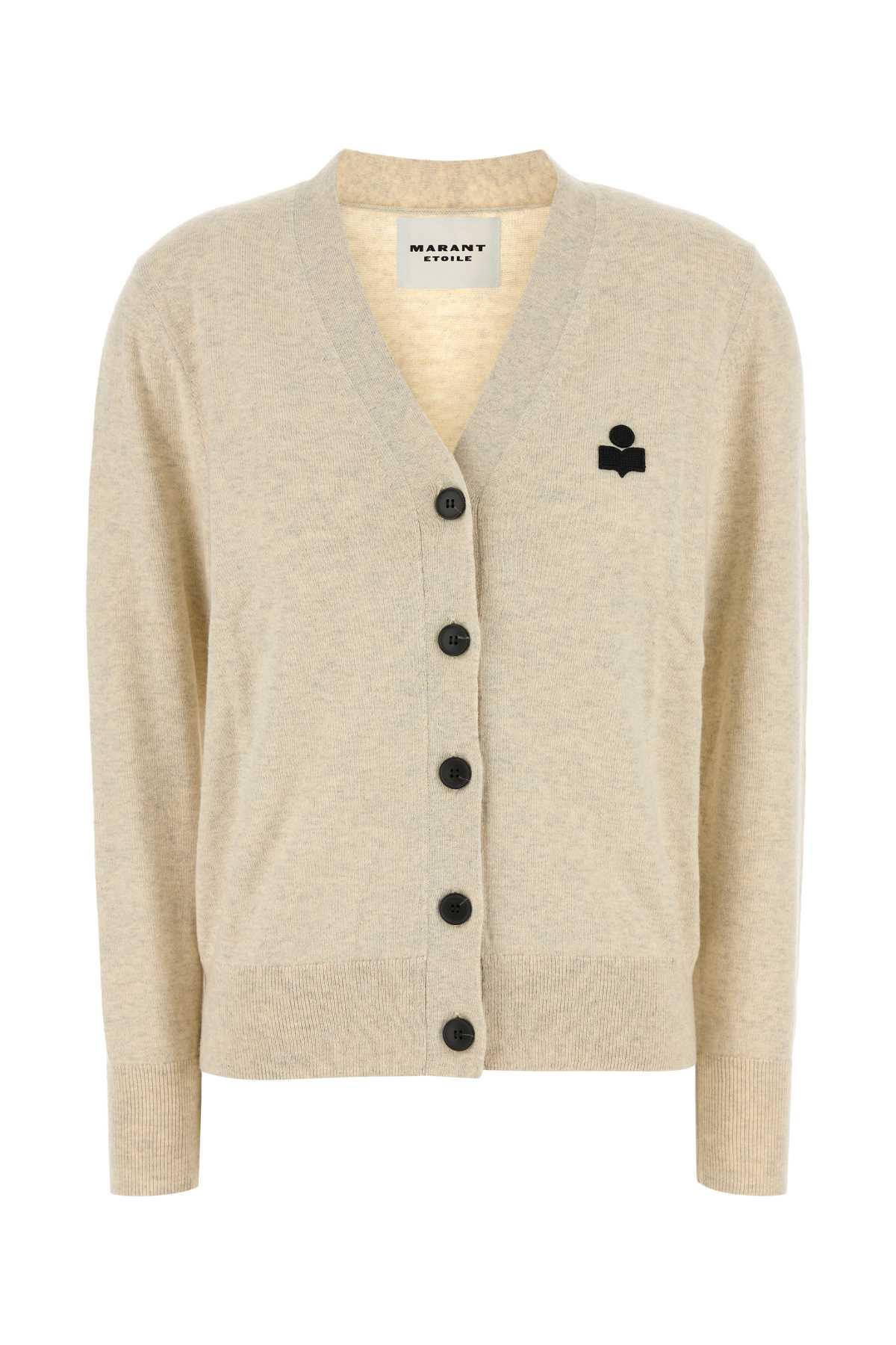 marant étoile melange cream cotton blend karina cardigan