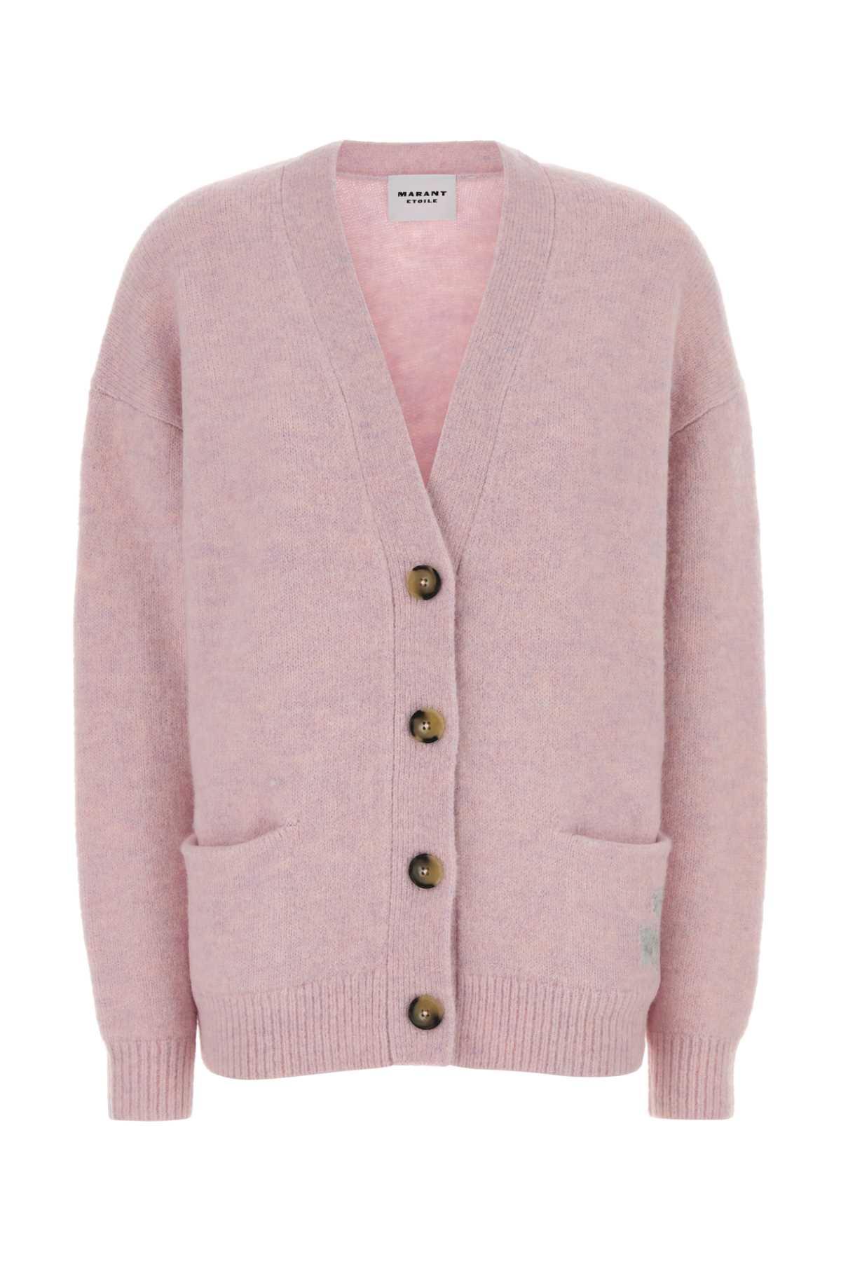 marant étoile melange pink alpaca blend eborah cardigan