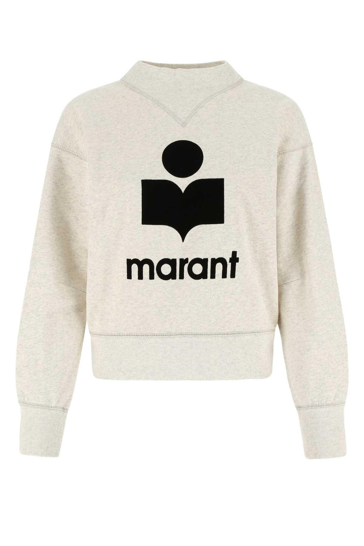 marant étoile melange sand cotton blend moby sweatshirt