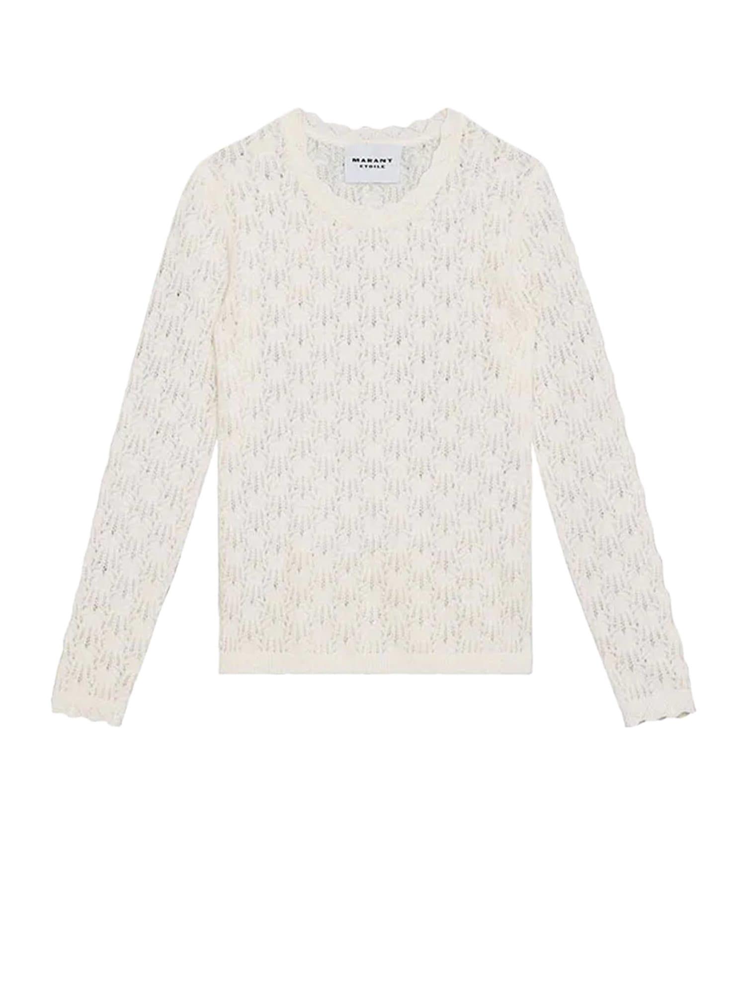 marant étoile obeline perforated alpaca blend sweater