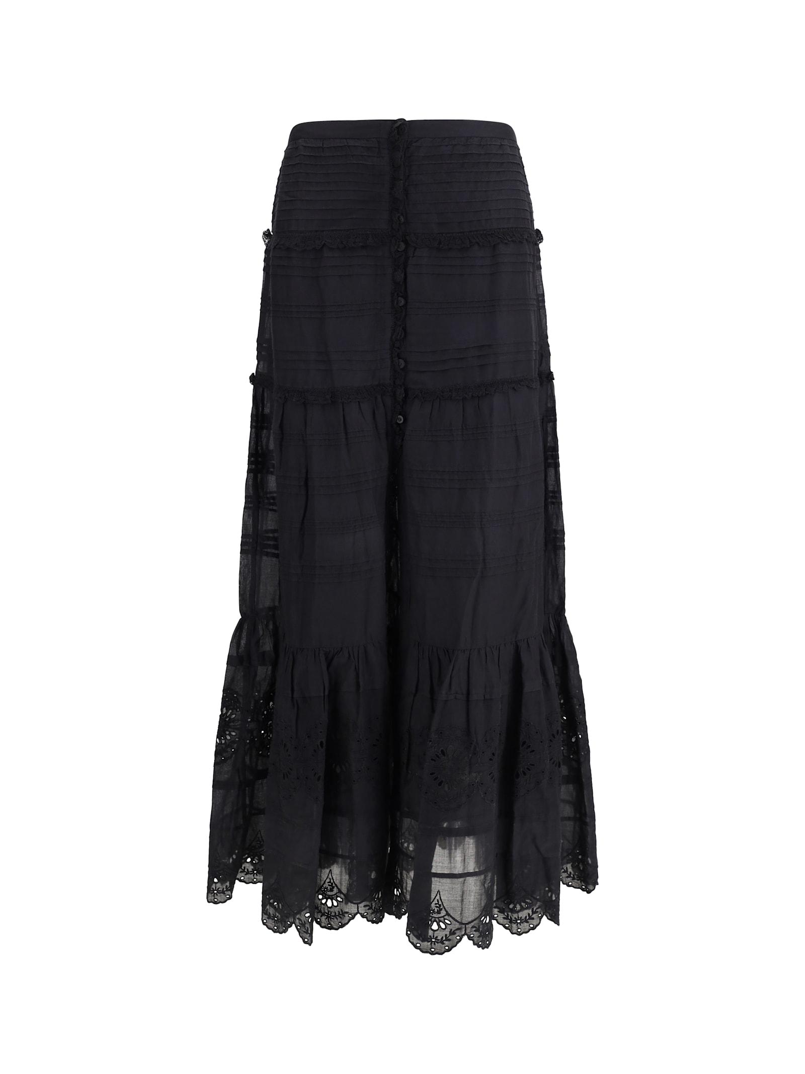 marant étoile paoline long cotton skirt