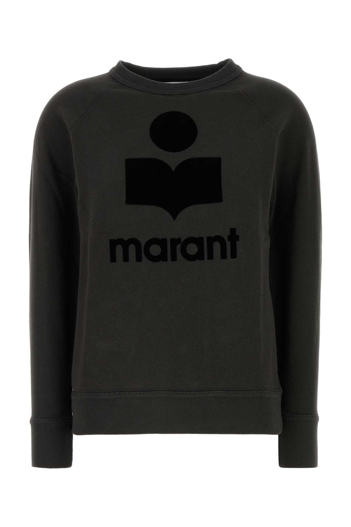 marant étoile slate cotton blend millyny sweatshirt