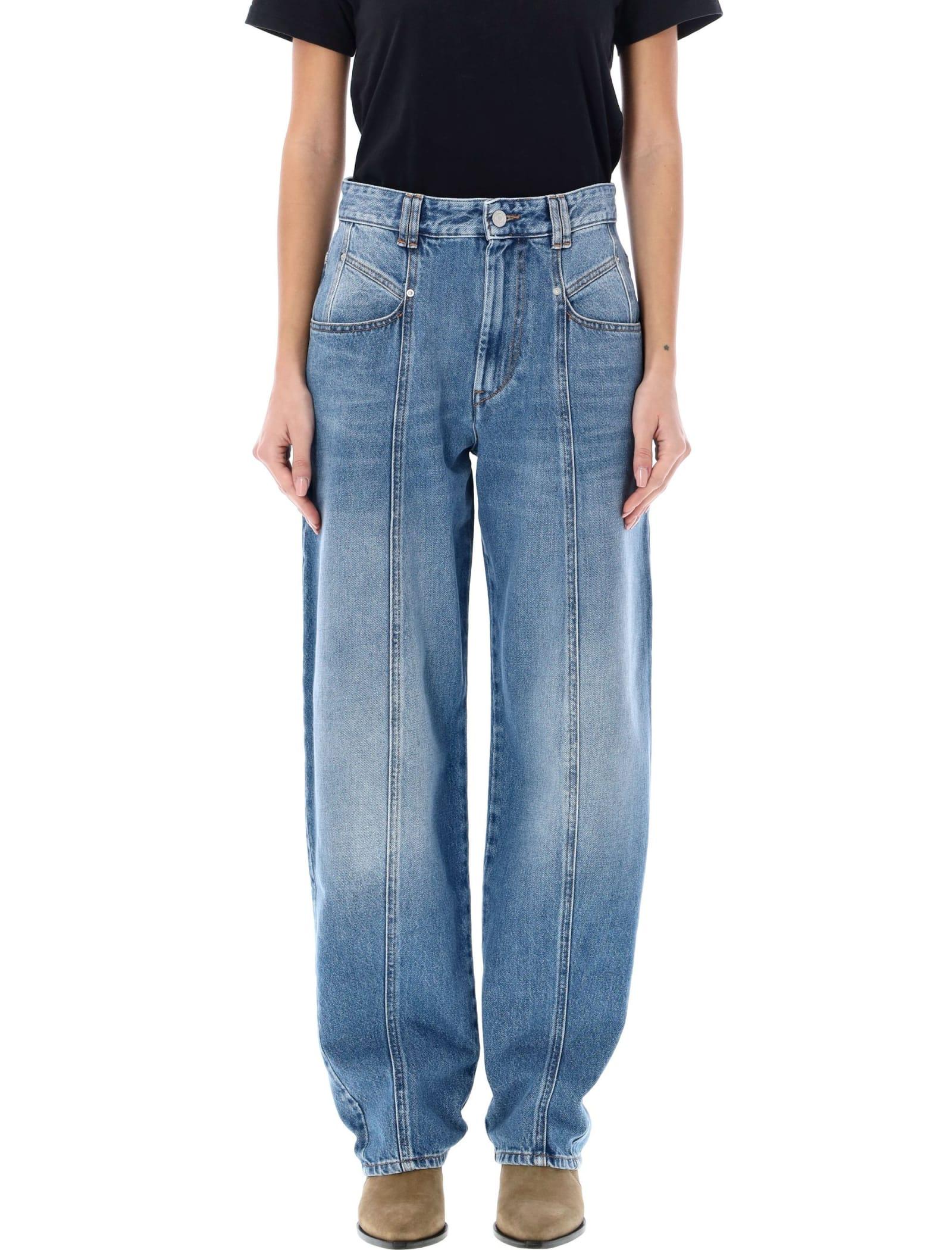 marant étoile vetan denim trousers