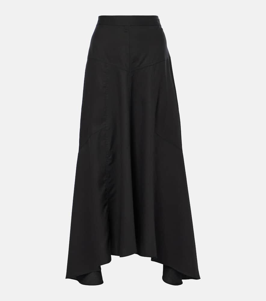 marant etoile alona asymmetric midi skirt
