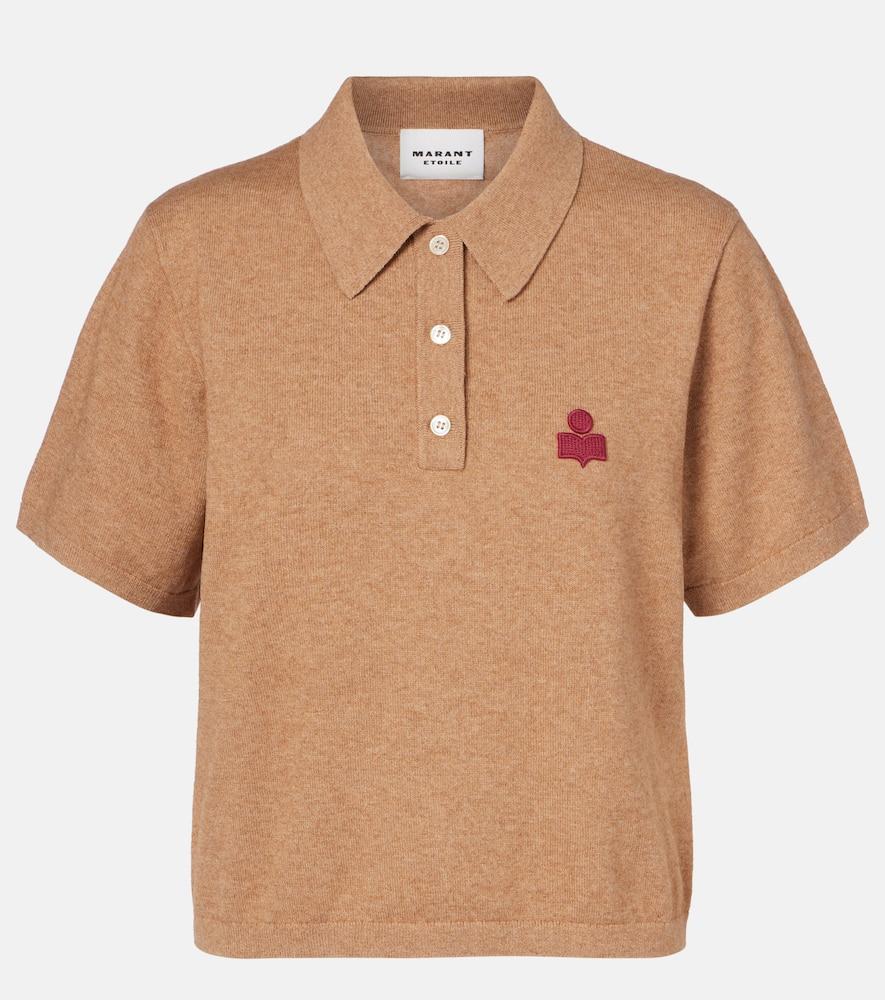 marant etoile althea cotton and wool polo shirt