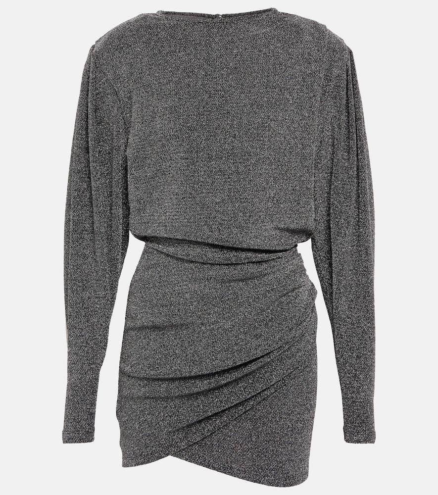 marant etoile benedicte metallic knit minidress
