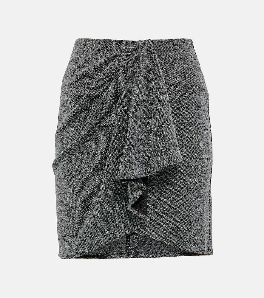 marant etoile bergen lurex jersey ruffled miniskirt