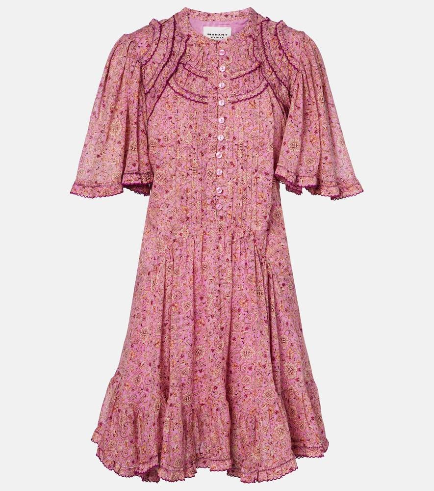marant etoile celyn ruffled cotton minidress