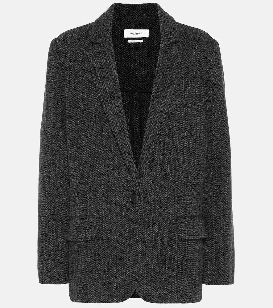 marant etoile charly herringbone wool jacket