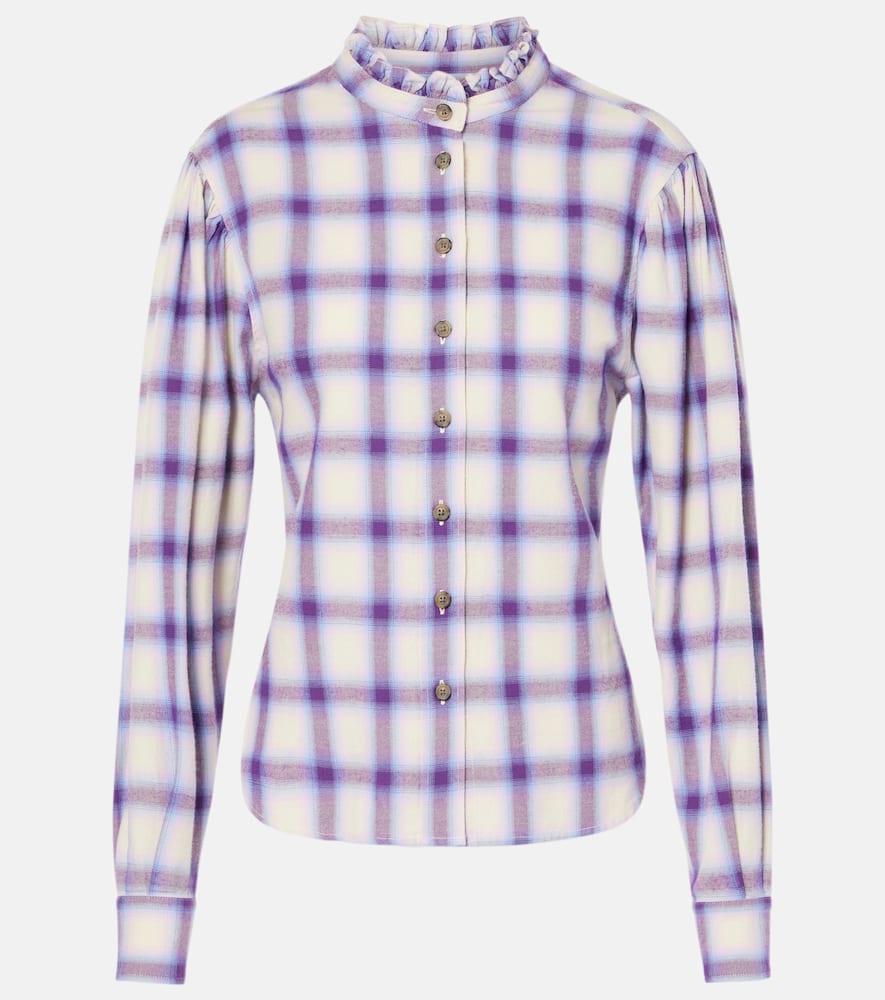 marant etoile checked cotton shirt