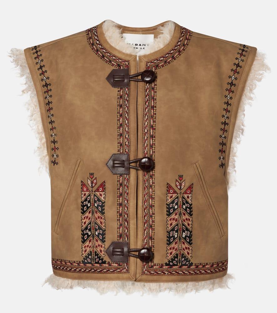 marant etoile clemencia embroidered vest