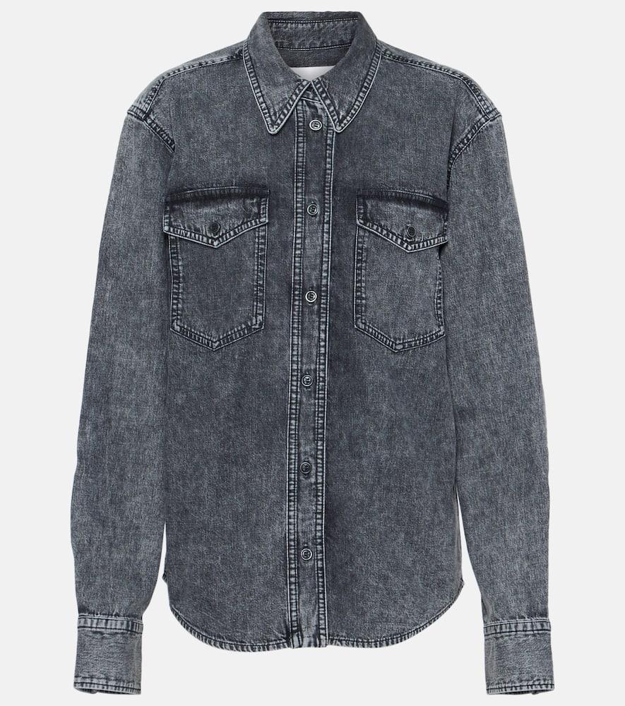 marant etoile danis cotton denim shirt