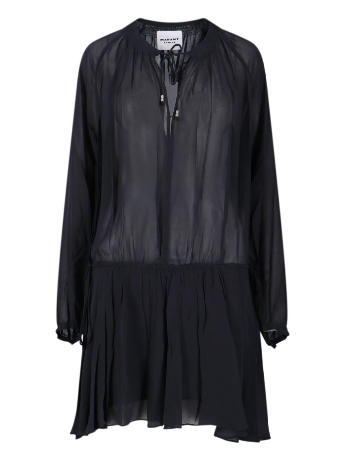 marant etoile dresses black viscose - women