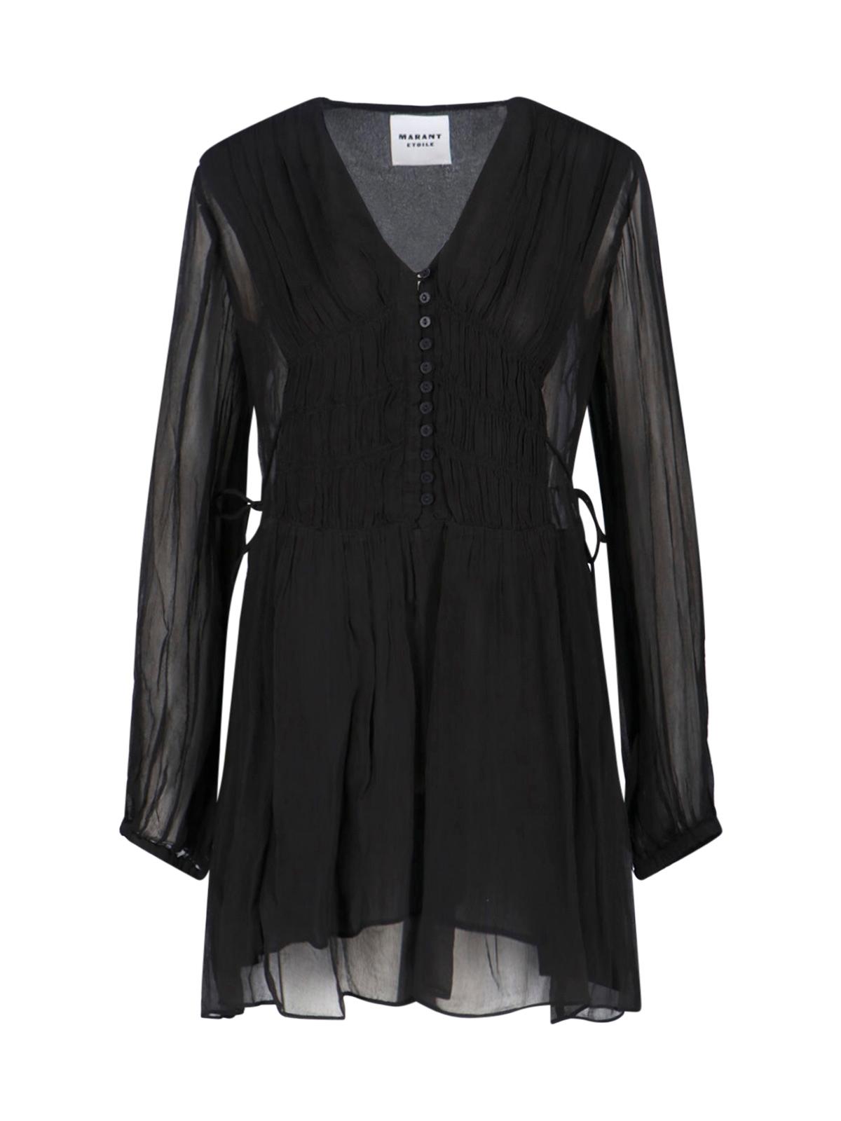 marant etoile dresses black viscose - women