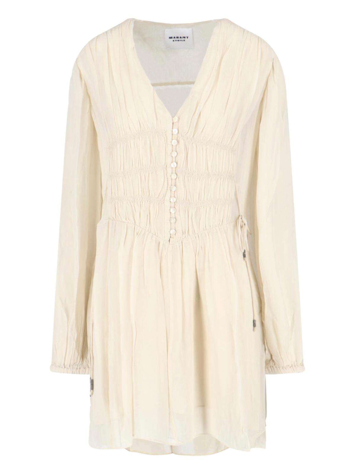 marant etoile dresses white viscose - women