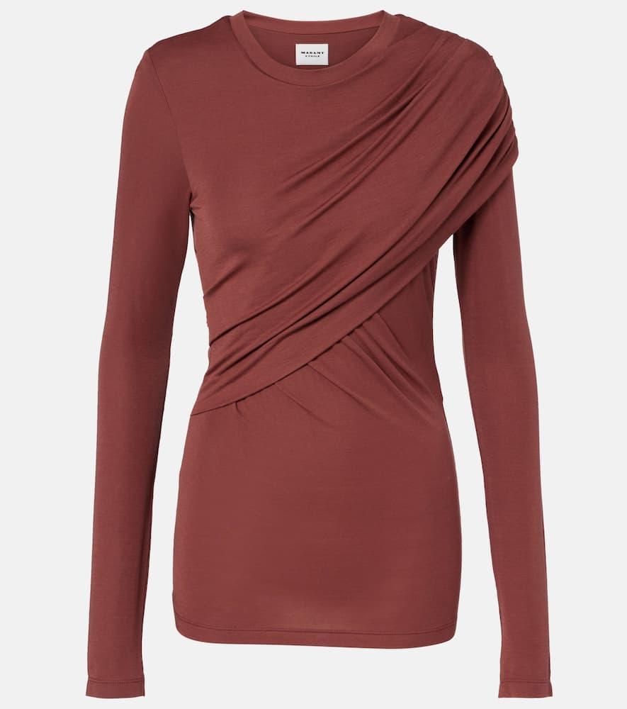 marant etoile dressi draped jersey top