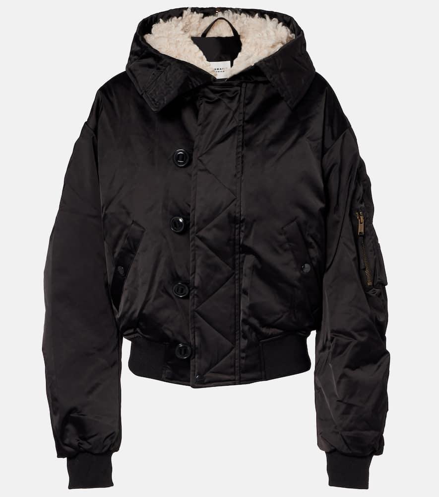 marant etoile elisa hooded bomber jacket
