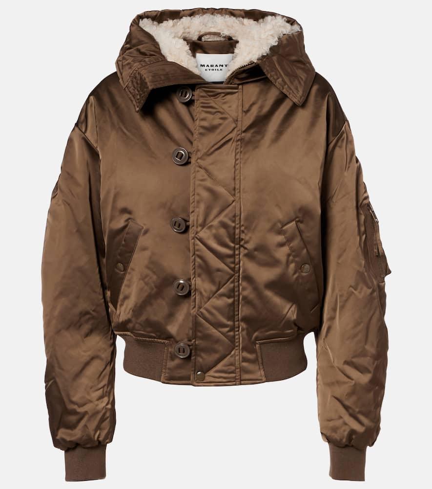 marant etoile elisa hooded bomber jacket