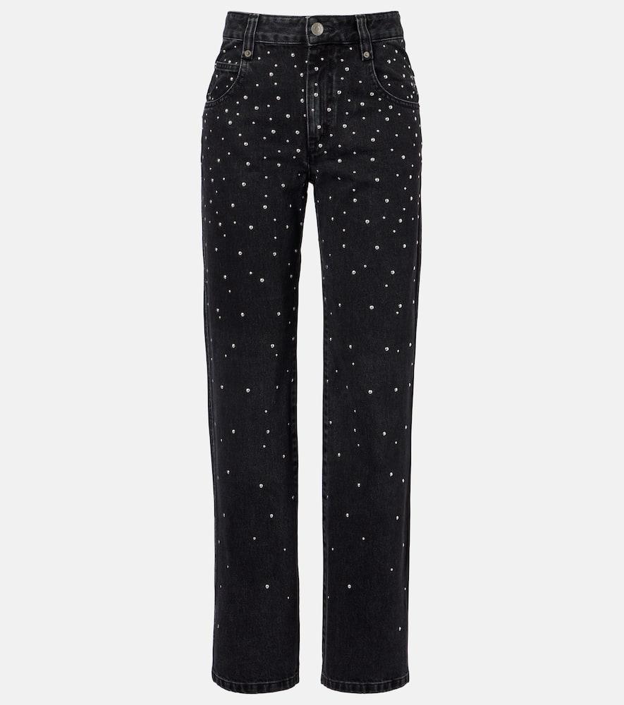 marant etoile embellished straight jeans