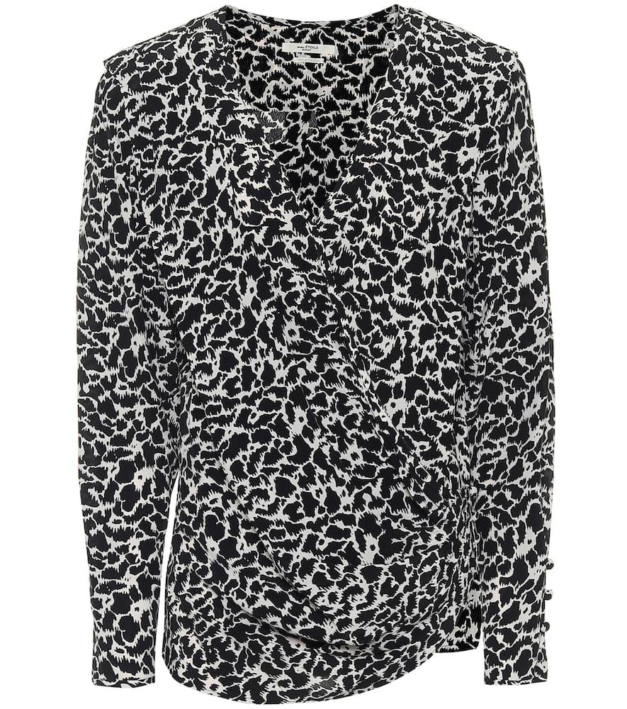 marant etoile floral wrap blouse