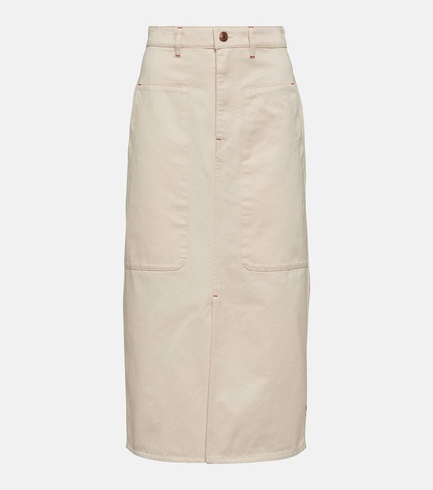marant etoile flozia cotton midi skirt