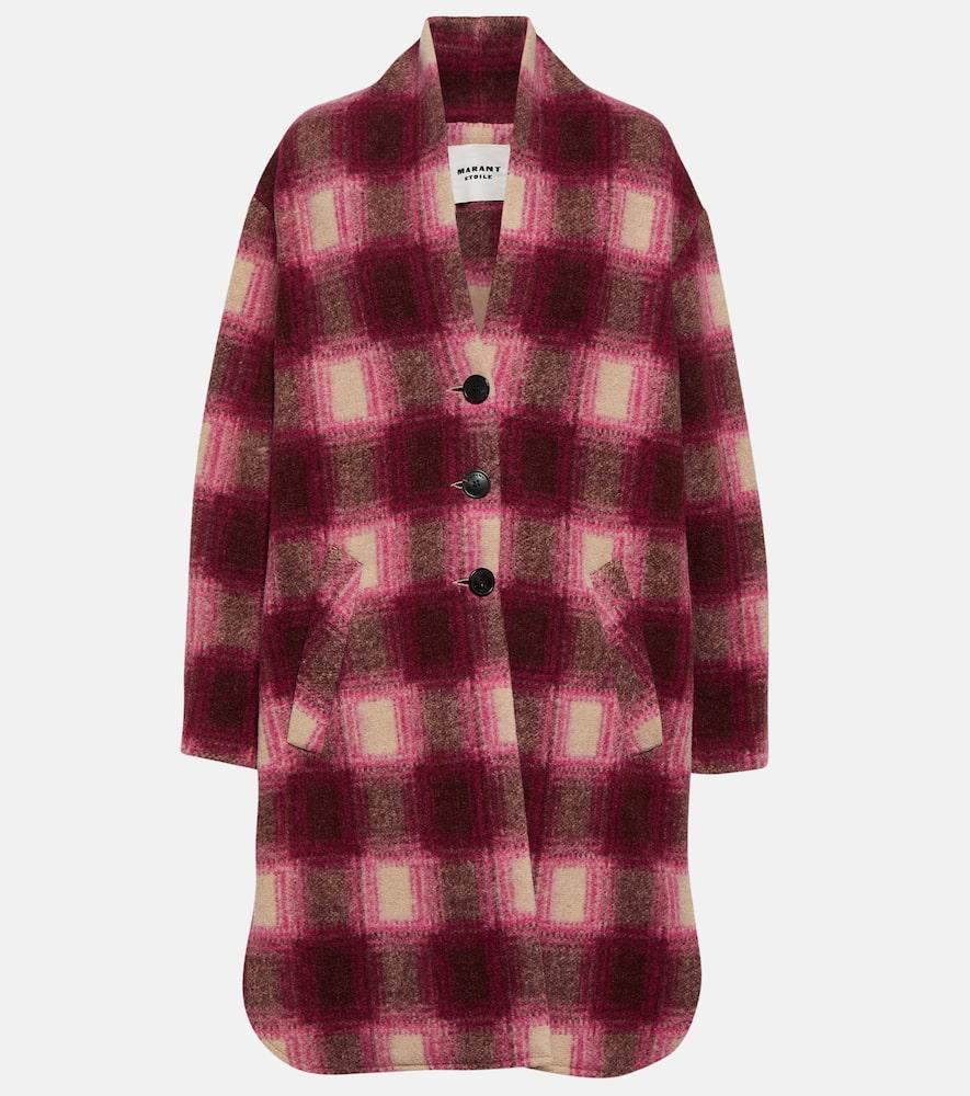 marant etoile gabriel checked wool